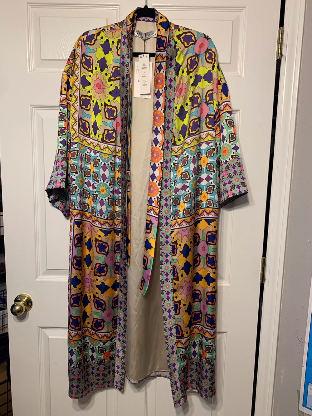 Zara Multi-Color Floral Patchwork Kimono